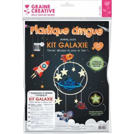 Zestaw DIY zawieszki Kosmos z magicznego plastiku | Dadum Zestaw DIY zawieszki Kosmos z magicznego plastiku | Dadum