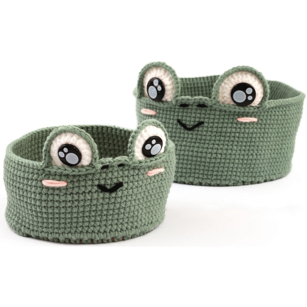 Kosze Żaby do szydełkowania dla początkujących | Dadum