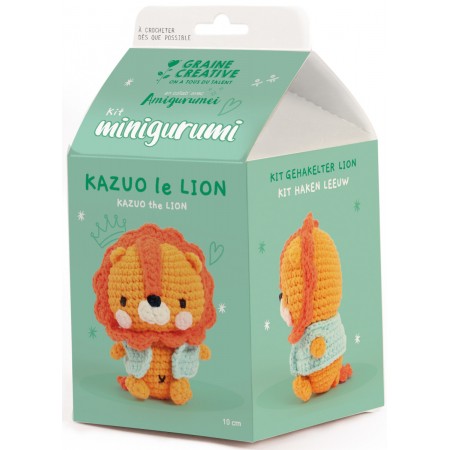 Zestaw do szydełkowania Lew Amigurumi 10 cm | Dadum