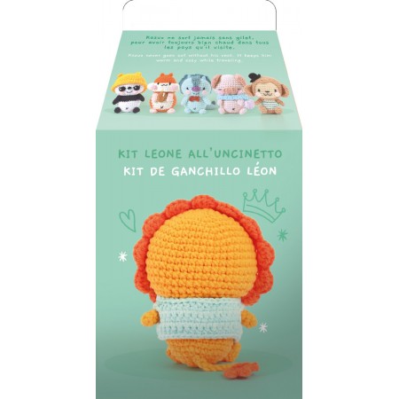 Zestaw do szydełkowania Lew Amigurumi 10 cm | Dadum