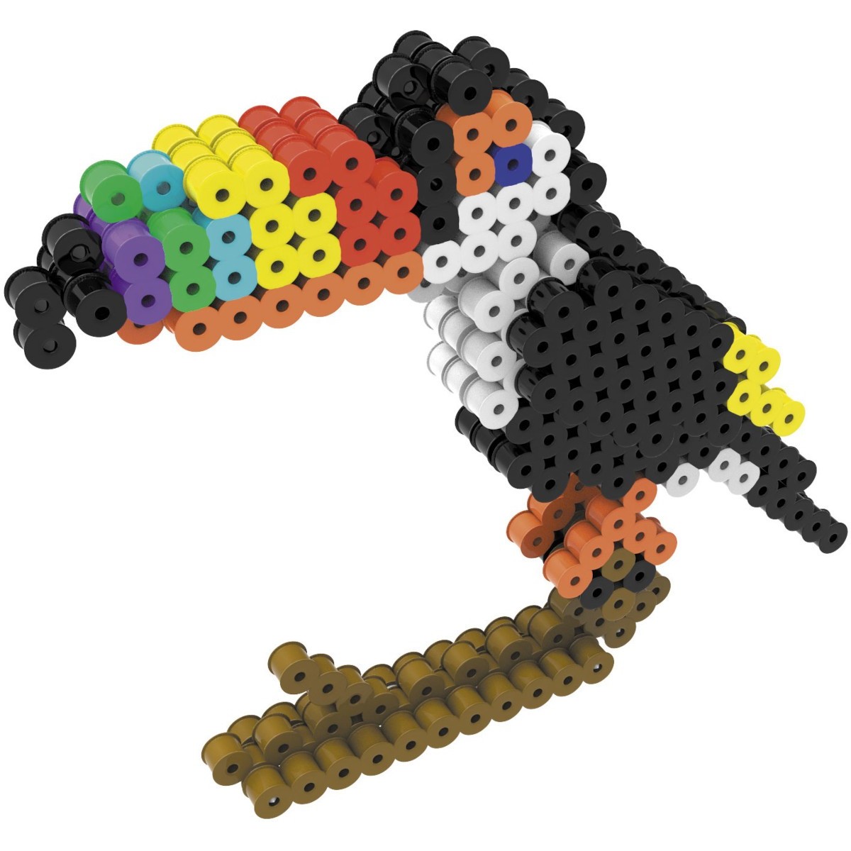 Tukan 3D - zestaw koralików do prasowania dla dzieci +6