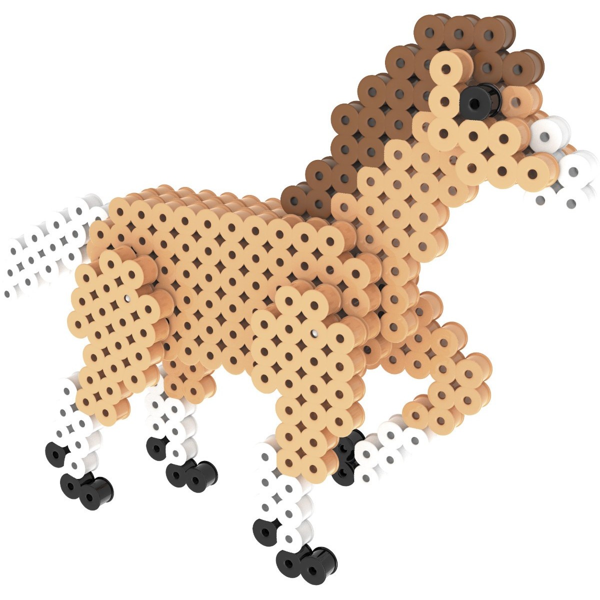 Koń 3D - zestaw koralików do prasowania dla dzieci +6