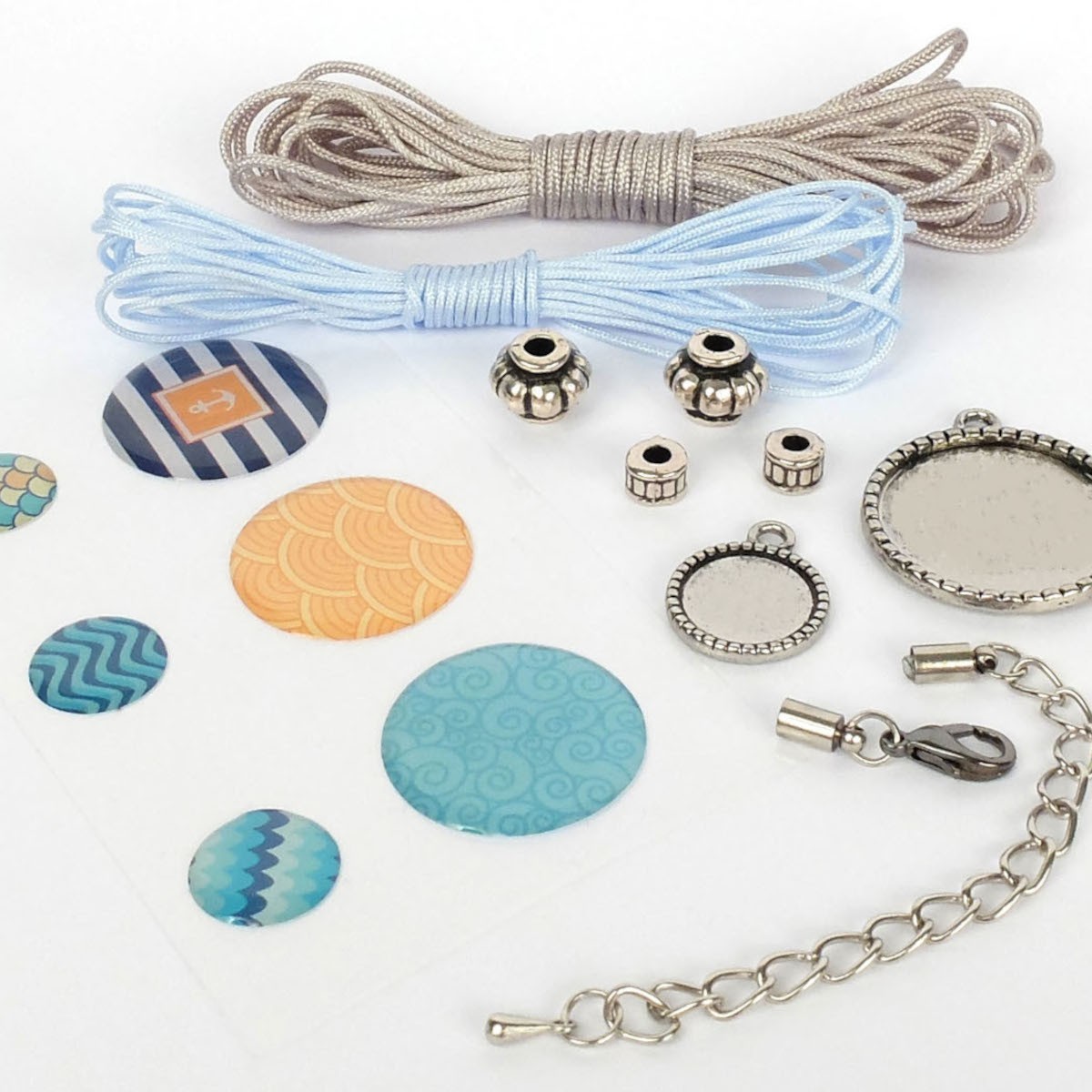 Zestaw biżuteria DIY naszyjnik i bransoletka Ocean +8 | Dadum