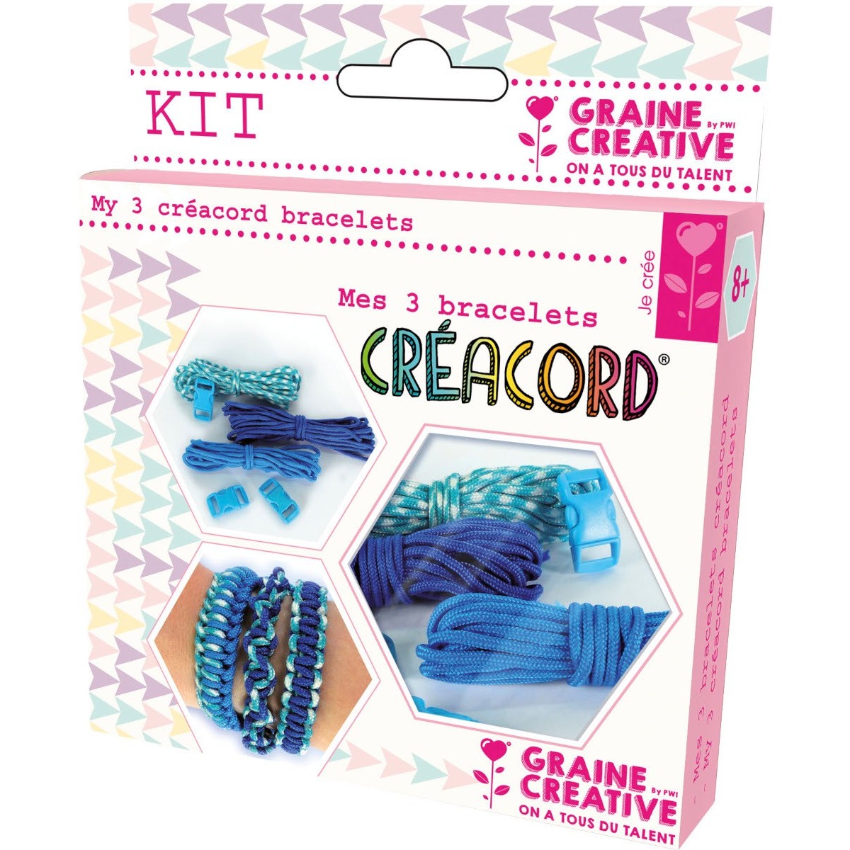 Zestaw Biżuteria DIY z linki creacord niebieski +8 | Dadum