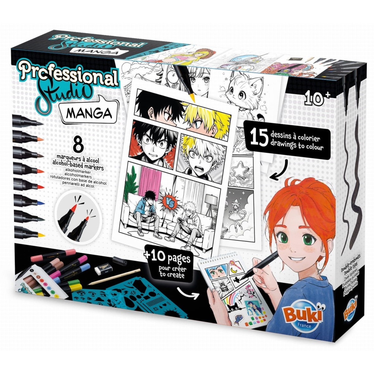 Zestaw artystyczny komiksy manga +10 | Dadum