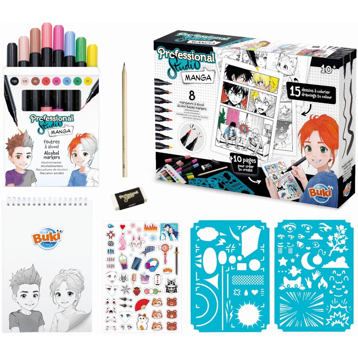 Zestaw artystyczny komiksy manga +10 | Dadum