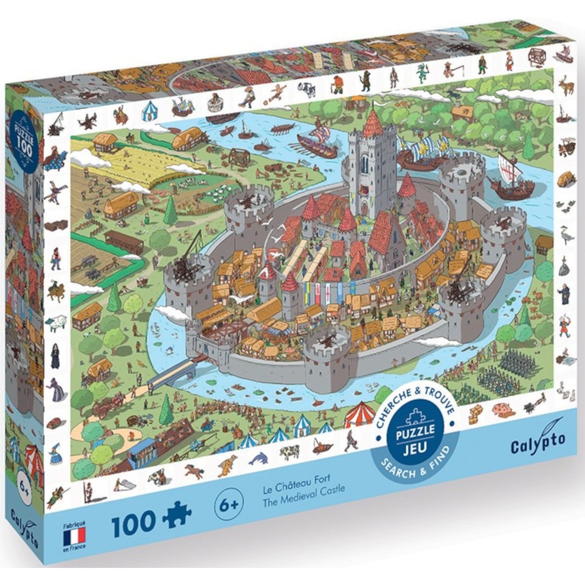 Puzzle obserwacyjne 100 Zamek Warowny, Calypto | Dadum