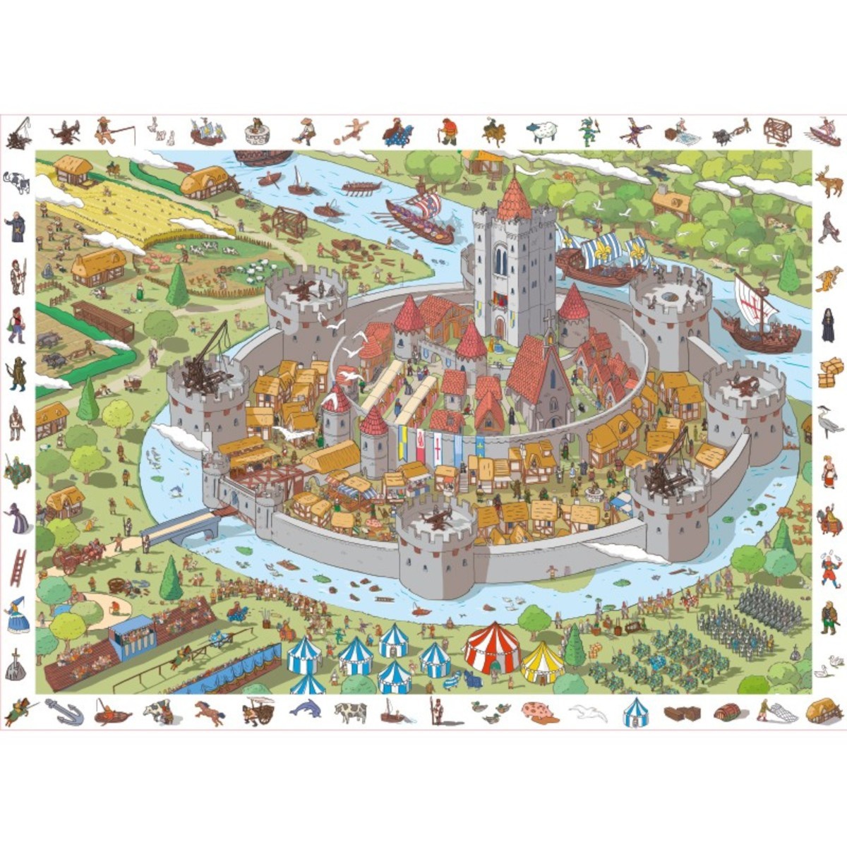 Puzzle obserwacyjne 100 Zamek Warowny, Calypto | Dadum