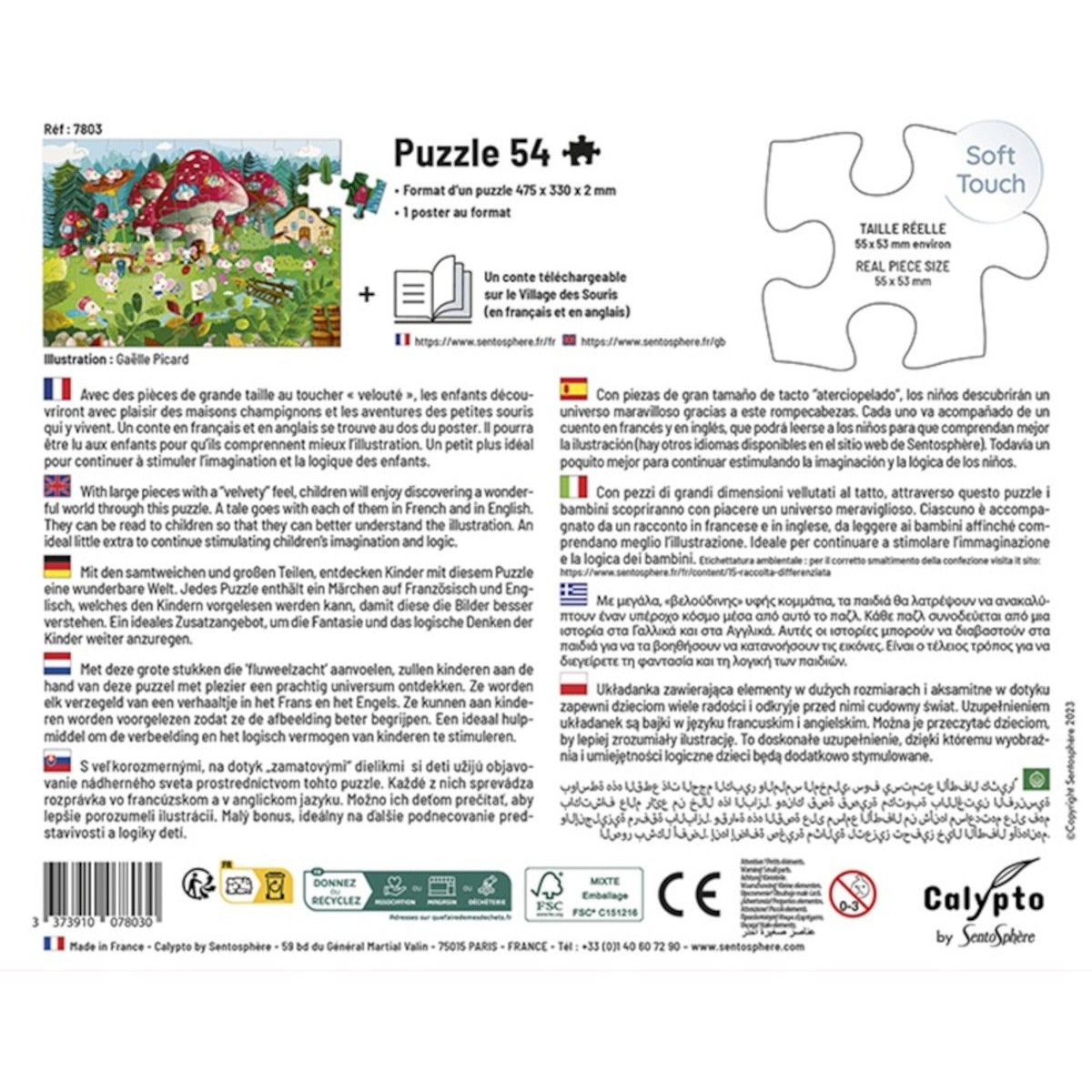 Puzzle 54 elementy Wioska Myszek, Calypto | Dadum Kraków