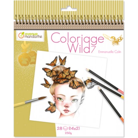 Kolorowanki Wild 7 od Emmanuelle Colin, 28 arkuszy 20x20 cm, dla młodzieży i dorosłych Kolorowanki Wild 7 od Emmanuelle Colin, 28 arkuszy 20x20 cm, dla młodzieży i dorosłych