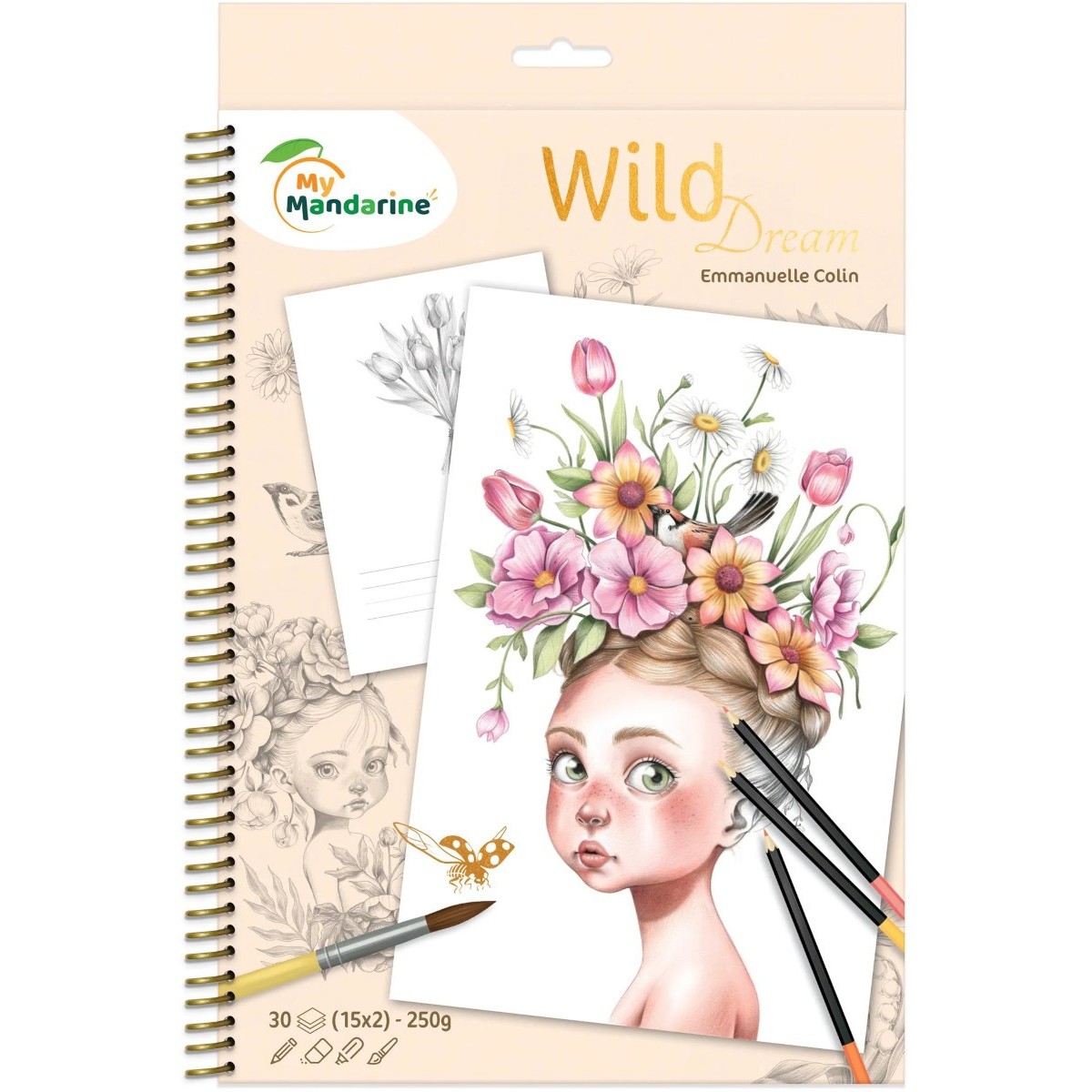 Kolorowanki Wild Dream od Emmanuelle Colin, 30 arkuszy A4, dla młodzieży i dorosłych