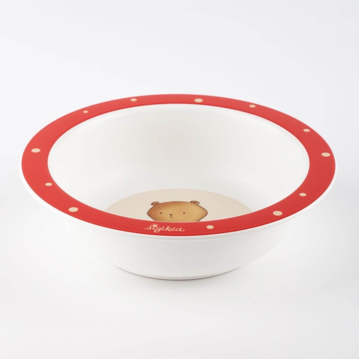 Miska miś Mister O'Lui czerwona dla dzieci od 2 lat, Sigikid