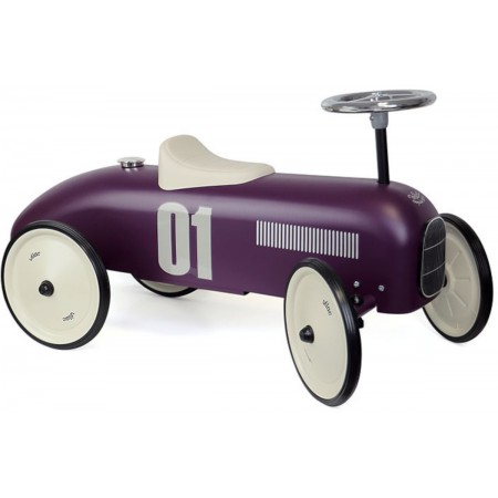 Jeździk metalowy vintage Aubergine, matowe wykończenie +18m | Dadum