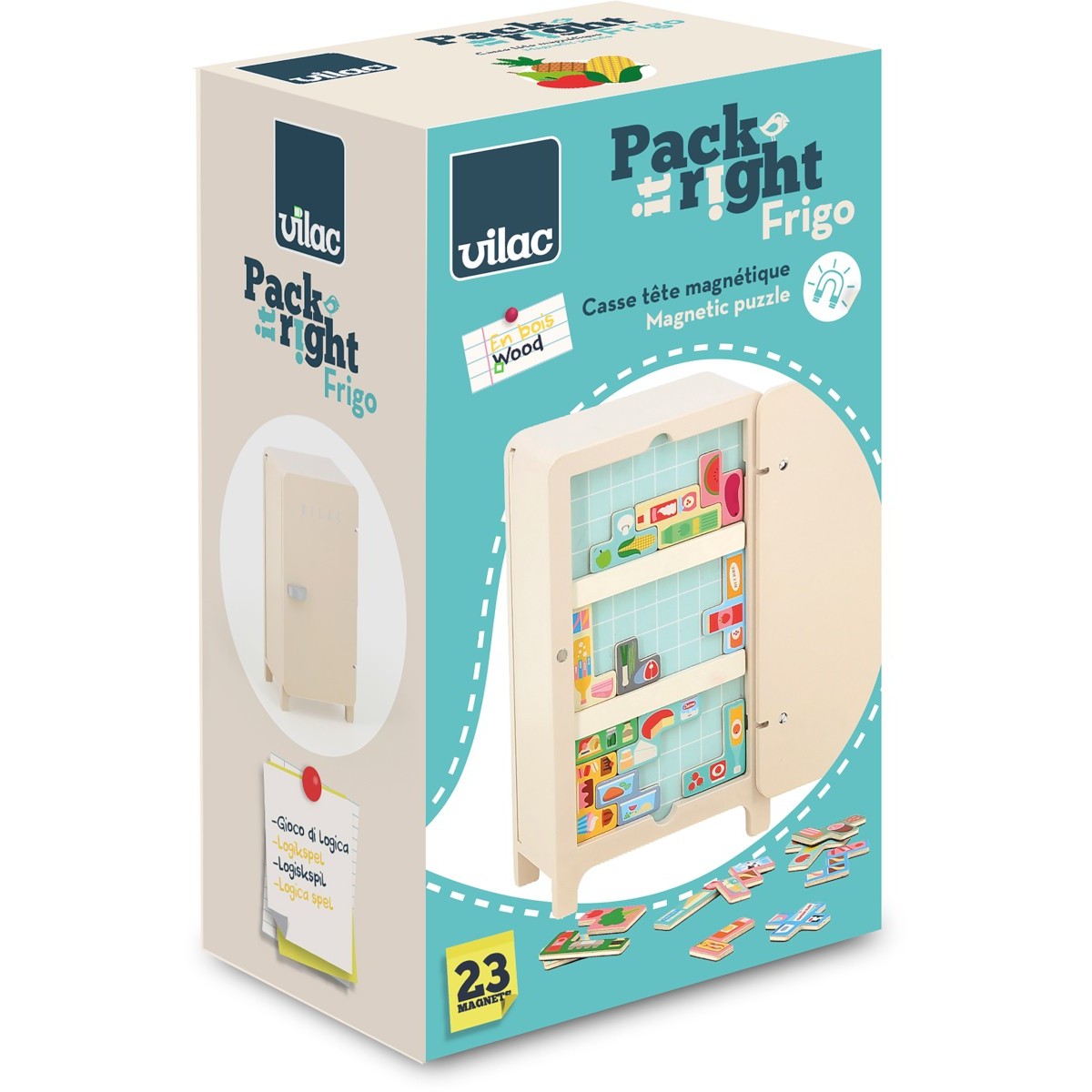 Vilac Zapakowana Lodówka łamigłówka magnetyczna 7640