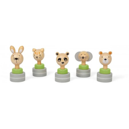 BigJigs Stempelki zwierzęta komplet 5 sztuk +3 | Dadum BigJigs Stempelki zwierzęta komplet 5 sztuk +3 | Dadum
