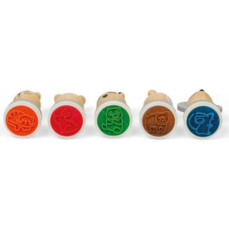 BigJigs Stempelki zwierzęta komplet 5 sztuk +3 | Dadum BigJigs Stempelki zwierzęta komplet 5 sztuk +3 | Dadum