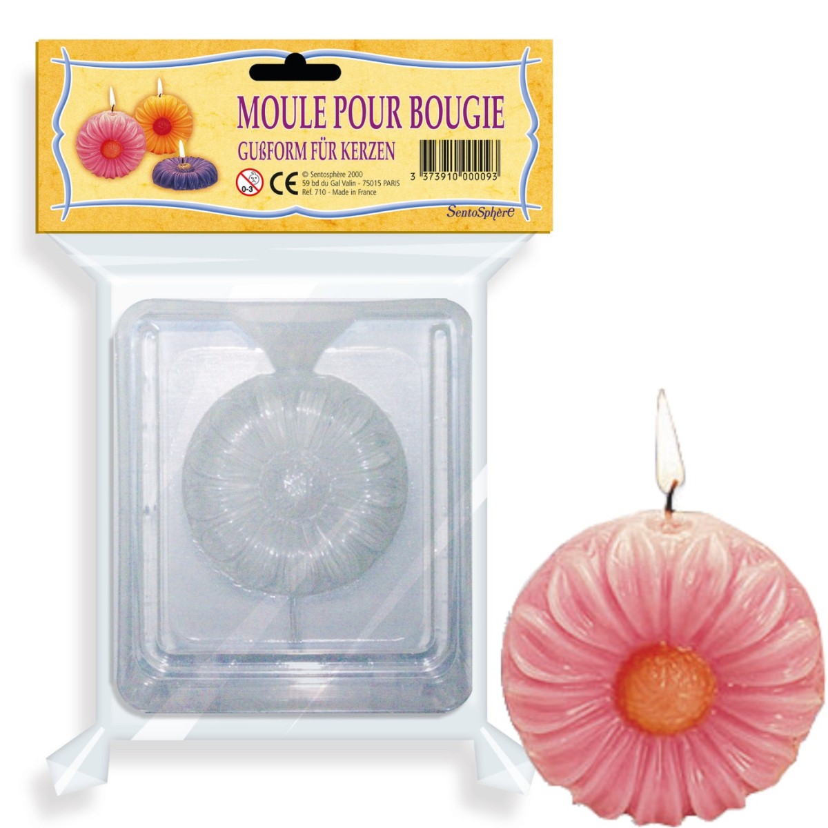 Forma do robienia świec Stokrotka, dwustronna, SentoSphere