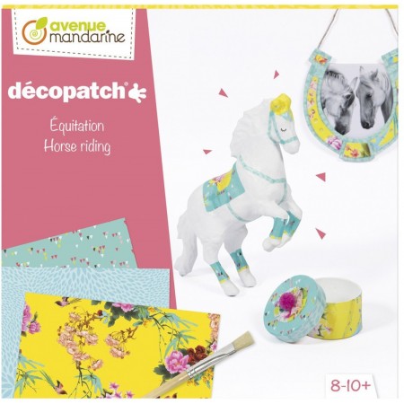 Zestaw do decoupage Jeździectwo figury z masy papierowej do ozdabiania dla dzieci od 8 lat Zestaw do decoupage Jeździectwo figury z masy papierowej do ozdabiania dla dzieci od 8 lat