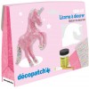 Zestaw do decoupage Jednorożec z masy papierowej do ozdabiania dla dzieci od 5 lat Zestaw do decoupage Jednorożec z masy papierowej do ozdabiania dla dzieci od 5 lat