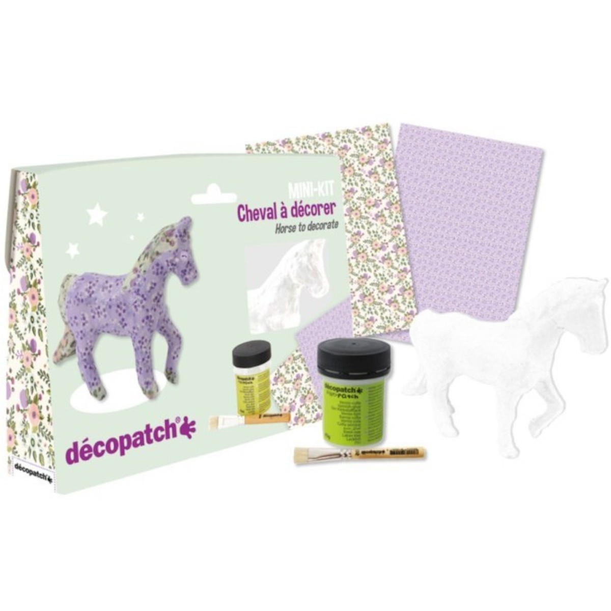 Zestaw do decoupage Koń z masy papierowej do ozdabiania dla dzieci od 5 lat