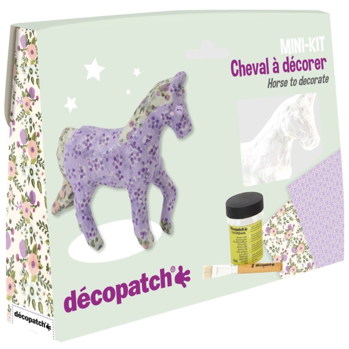 Zestaw do decoupage Koń z masy papierowej do ozdabiania dla dzieci od 5 lat