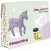 Zestaw do decoupage Koń z masy papierowej do ozdabiania dla dzieci od 5 lat Zestaw do decoupage Koń z masy papierowej do ozdabiania dla dzieci od 5 lat