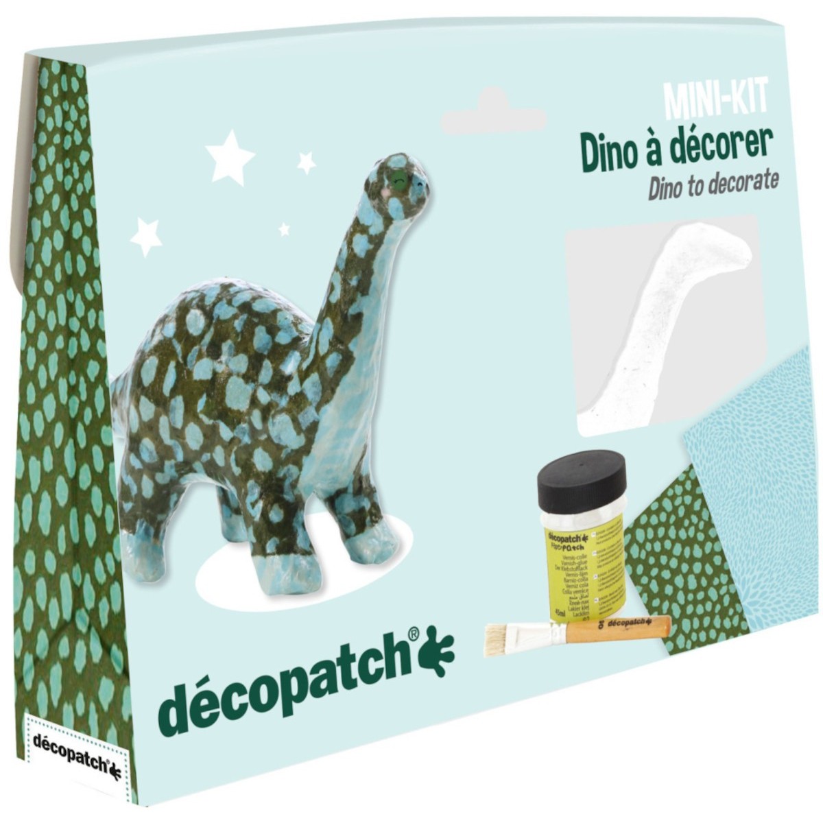 Zestaw do decoupage Dinozaur z masy papierowej do ozdabiania dla dzieci od 5 lat