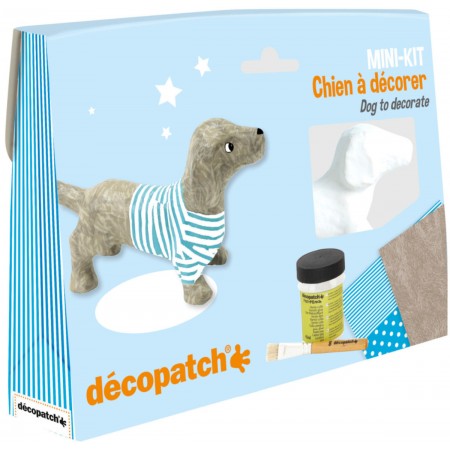 Zestaw do decoupage Jamnik z masy papierowej do ozdabiania dla dzieci od 5 lat