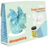 Zestaw do decoupage Smok z masy papierowej do ozdabiania dla dzieci od 5 lat Zestaw do decoupage Smok z masy papierowej do ozdabiania dla dzieci od 5 lat