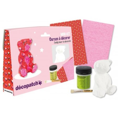 Zestaw do decoupage Miś z masy papierowej do ozdabiania dla dzieci od 5 lat Zestaw do decoupage Miś z masy papierowej do ozdabiania dla dzieci od 5 lat
