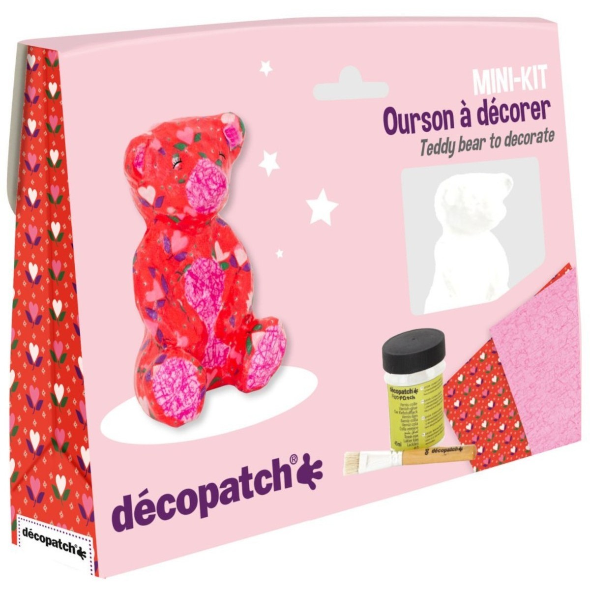 Zestaw do decoupage Miś z masy papierowej do ozdabiania dla dzieci od 5 lat