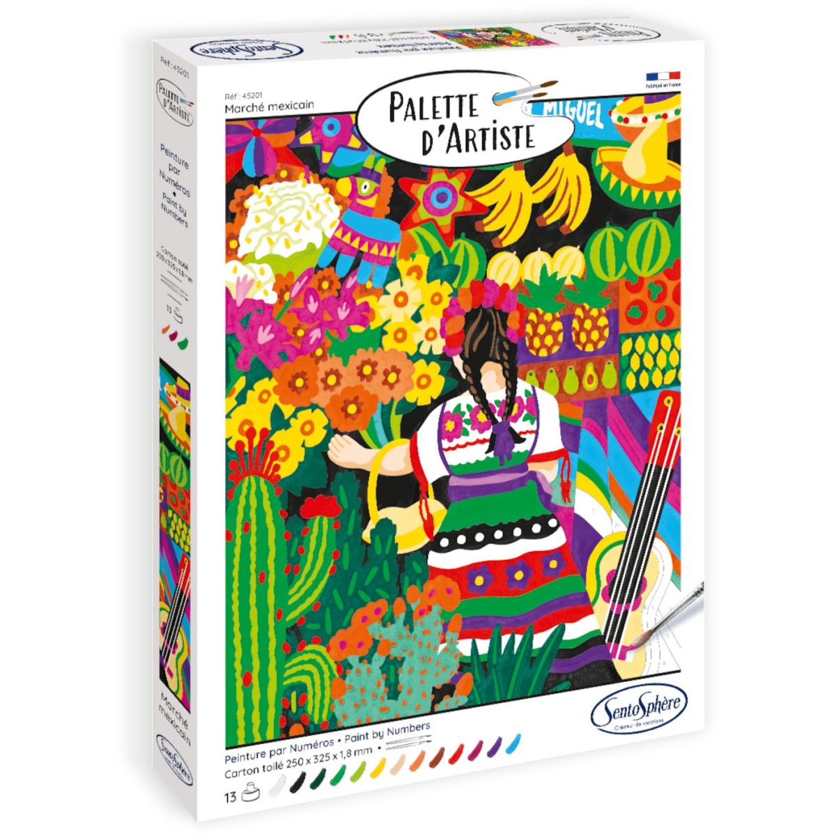 Malowanie po numerach "Meksykański targ" dla dorosłych, SentoSphere