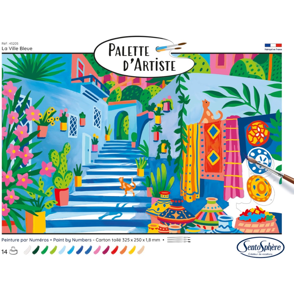 Malowanie po numerach "Niebieskie miasto" dla dorosłych, SentoSphere