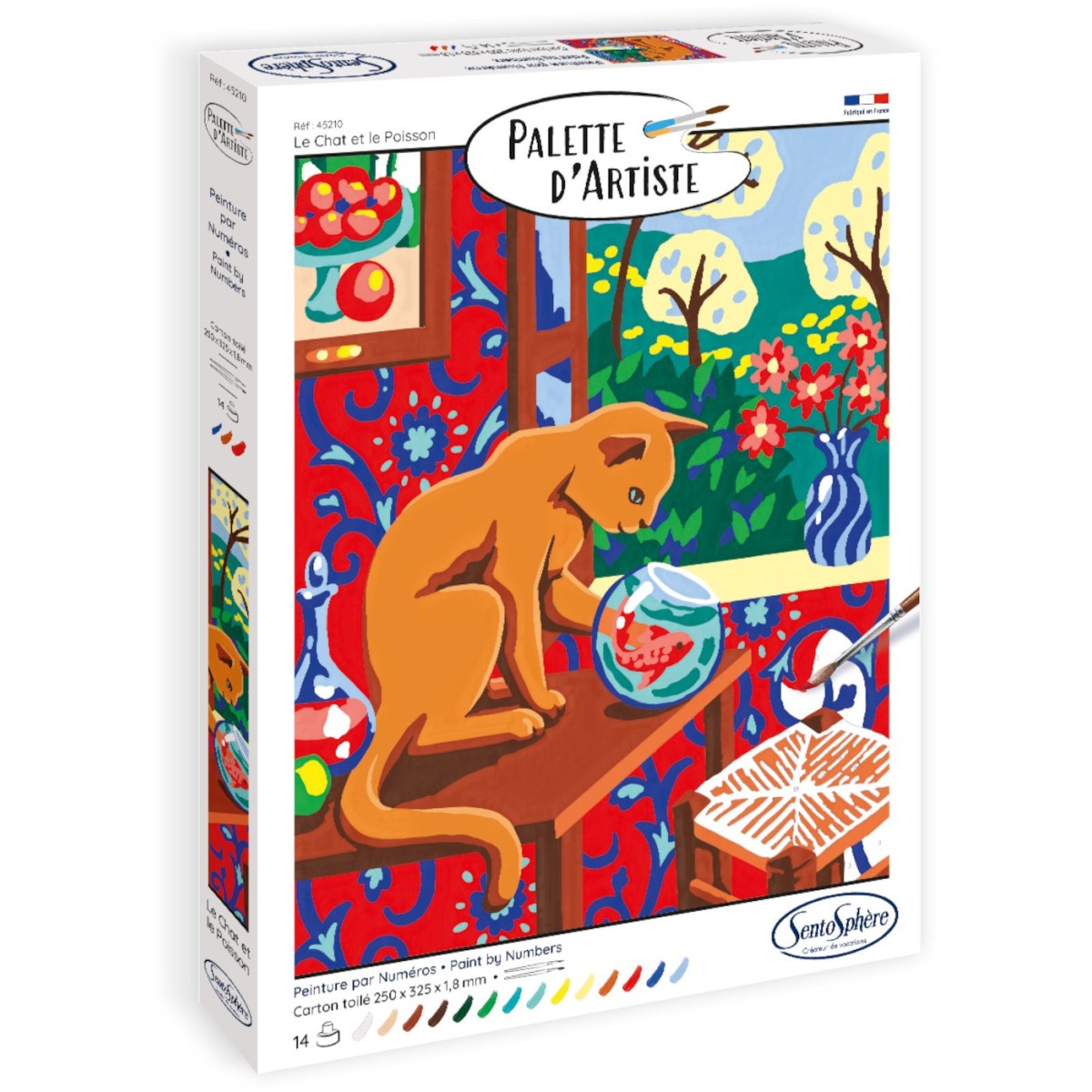 Malowanie po numerach "Kot i ryba" dla dorosłych, SentoSphere