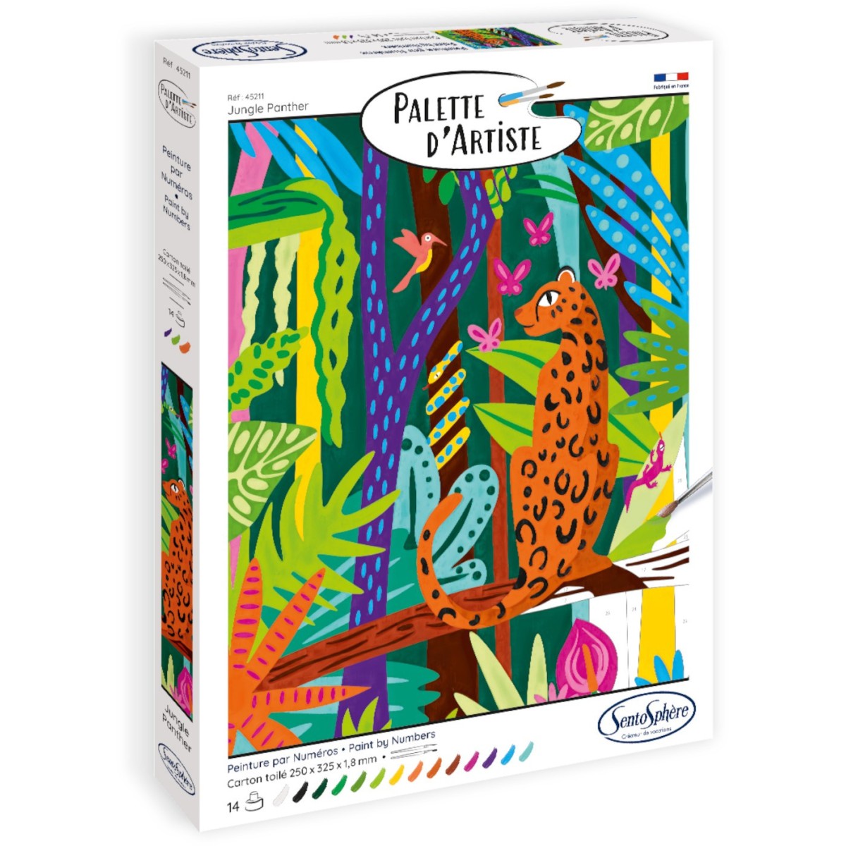 Malowanie po numerach "Pantera z dżungli" dla dorosłych, SentoSphere