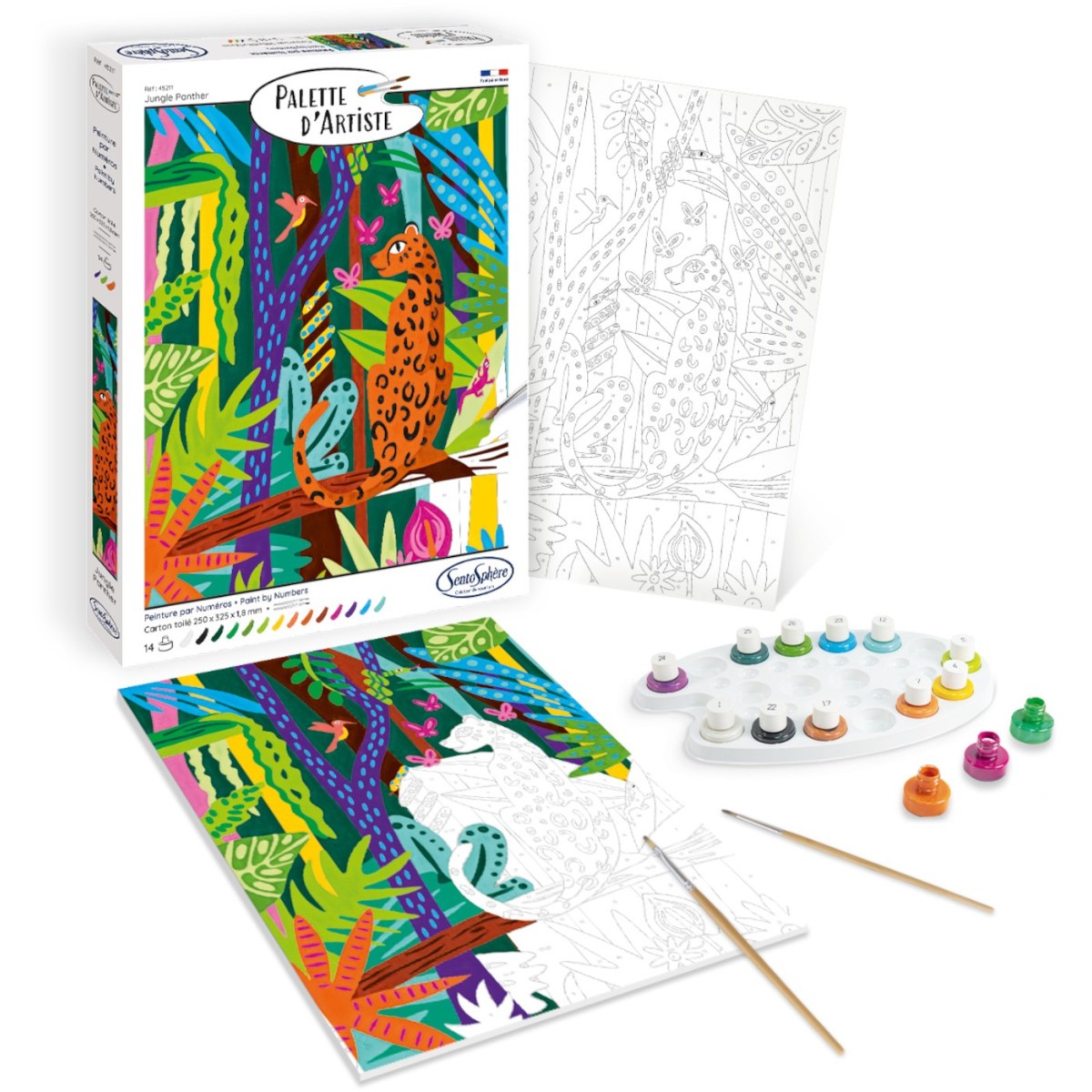 Malowanie po numerach "Pantera z dżungli" dla dorosłych, SentoSphere