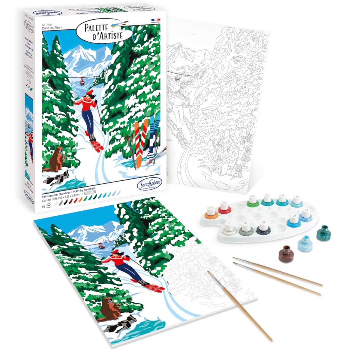 Malowanie po numerach "W Alpach" dla dorosłych, SentoSphere