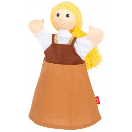 Pacynka na rękę Kopciuszek 30cm z dwustronną sukienką do teatrzyku dla dzieci Pacynka na rękę Kopciuszek 30cm z dwustronną sukienką do teatrzyku dla dzieci