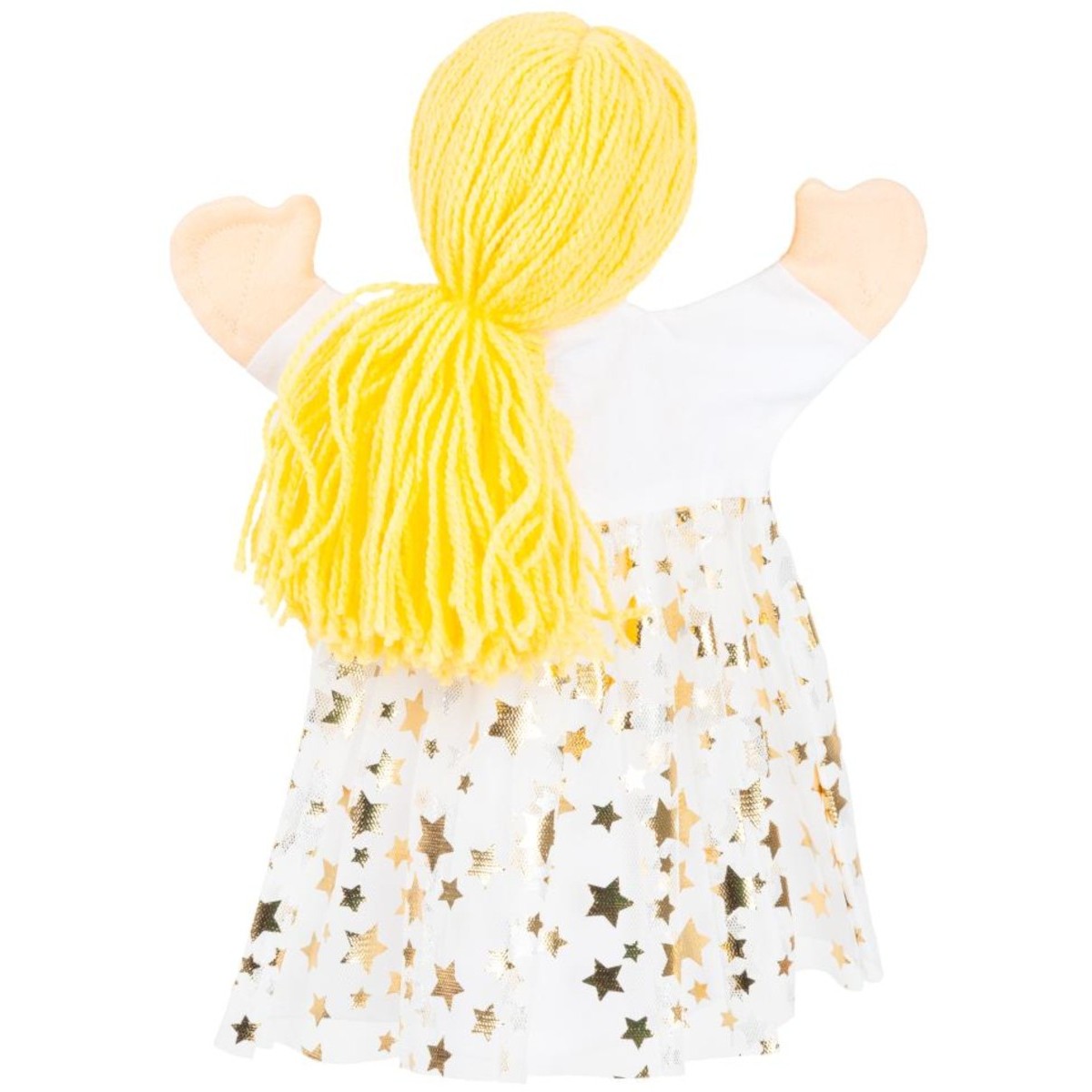 Pacynka na rękę Kopciuszek 30cm z dwustronną sukienką do teatrzyku dla dzieci