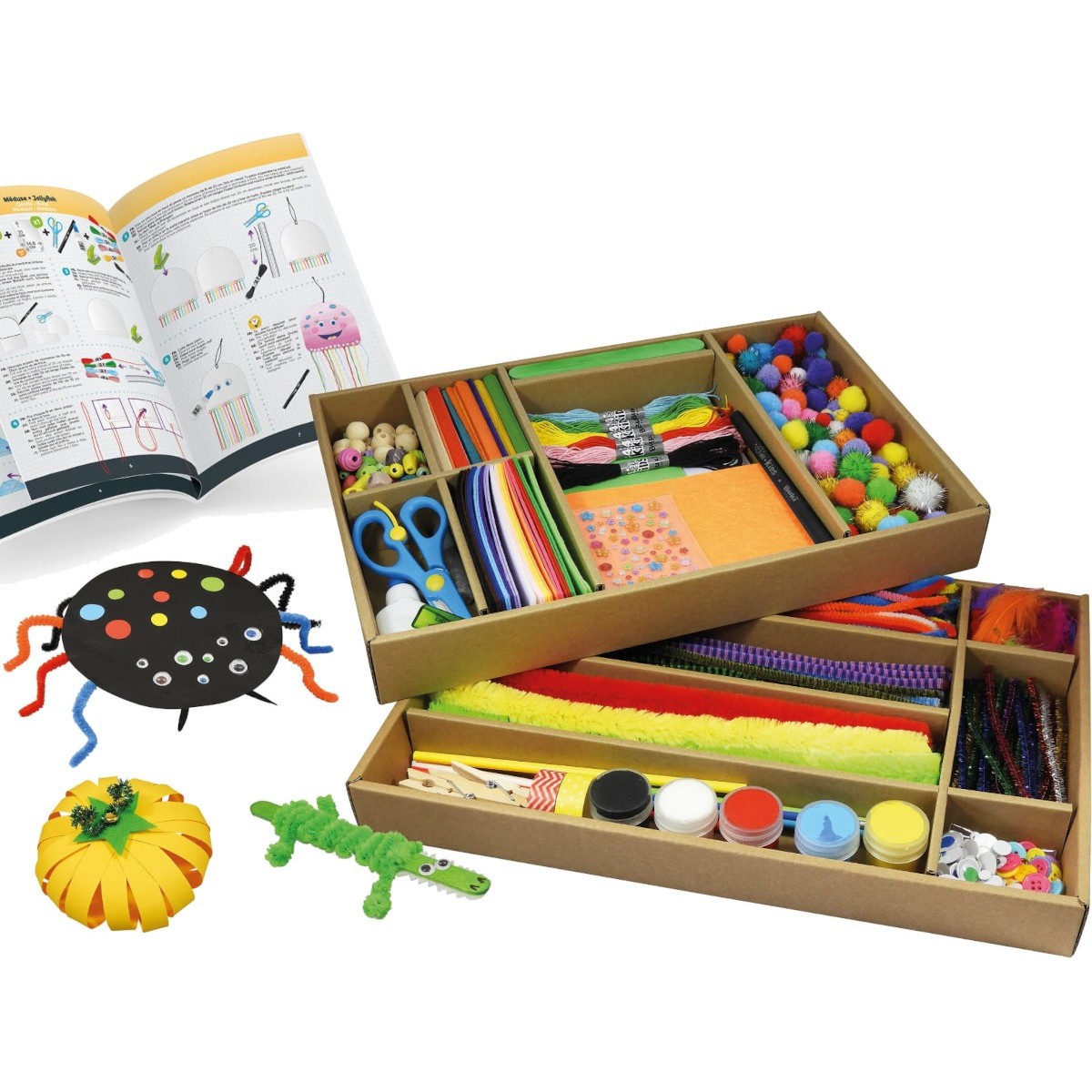 Duży zestaw artykułów kreatywnych z 20 pomysłami, Buki