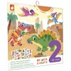 Grube naklejki wielorazowe Dinozaury dla 2-latka, Janod Grube naklejki wielorazowe Dinozaury dla 2-latka, Janod