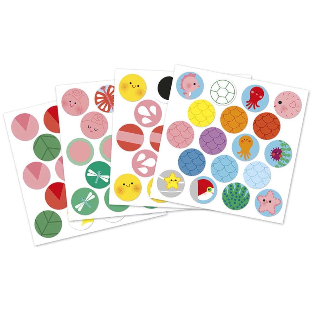 Okrągłe naklejki Wokół stawu dla 2-latka, Janod