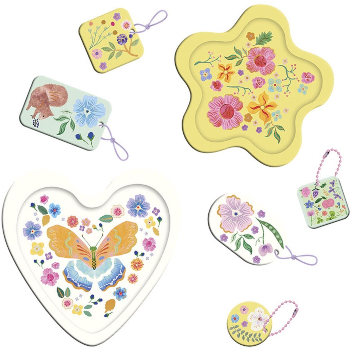 Zestaw kreatywny Formy i odlewy 16 ozdób Ogród kwiatowy, Janod