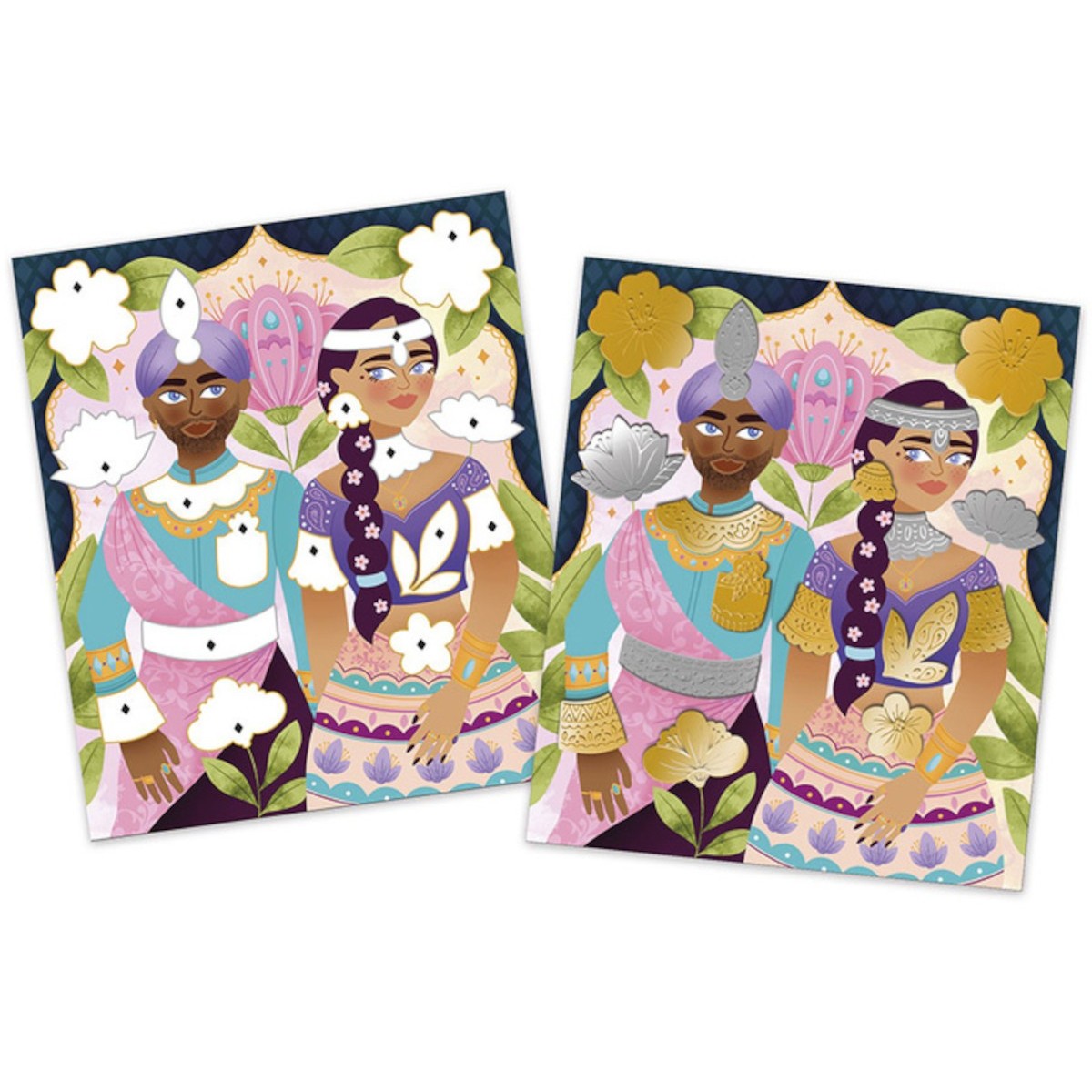 Zestaw kreatywny Metalowe naklejki do wytłaczania Bollywood +7, Janod