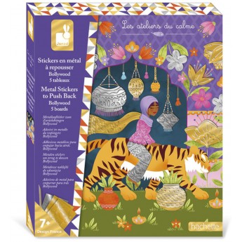 Zestaw kreatywny Metalowe naklejki do wytłaczania Bollywood +7, Janod
