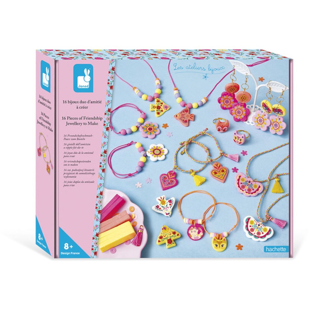 Zestaw kreatywny do tworzenia biżuterii dla przyjaciółek Klejnoty przyjaźni, Janod