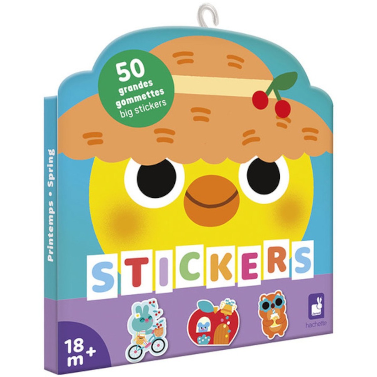 Duże naklejki wielorazowe 50 szt Wiosna +18m, Janod