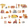 Magnesy drewniane Plac budowy 24 szt dla 2-latka, Janod Magnesy drewniane Plac budowy 24 szt dla 2-latka, Janod