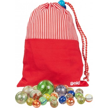 Goki Szklane Kulki 50 sztuk w różnych wzorach i rozmiarach