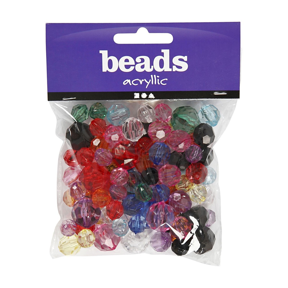 Koraliki fasetowane 100 szt mix kolorów i rozmiarów